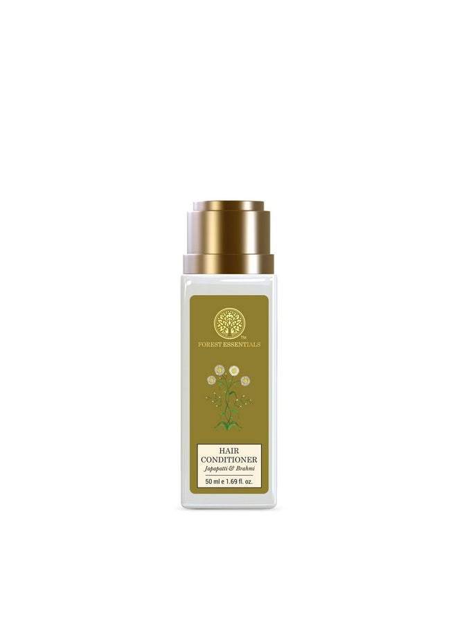 Forest Essentials Travel Hair Conditioner With Cold Pressed Oils & Infusions Of Hibiscus Flowers, Herbs & Leaves For Dry, Frizzy & Chemically Treated Hair (Coconut, Fresh), Sls/Sles Paraben Free, 50Ml  - Image 1