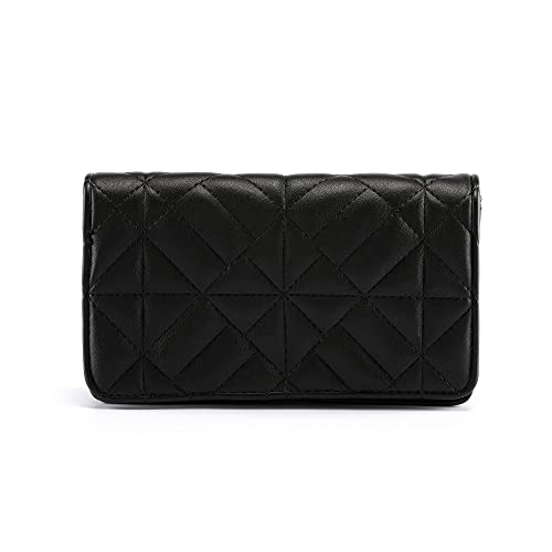 FALETO Black Crossbody Bags for Women Small Quilted Shoulder Bag Clutch Purses Designer Handbags Satchel Evening Party Bag with Gold Chain PU Leather Trendy Mini Club Purse Wallet - Image 2
