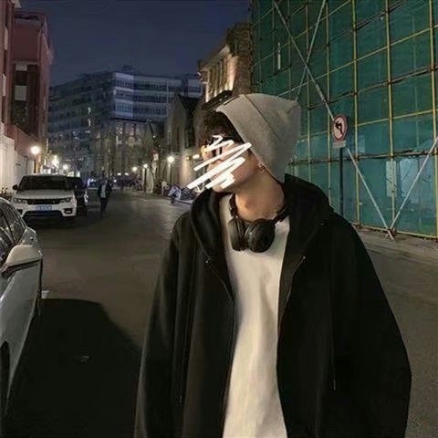 Japanese Zip Hoodie Mens Trendy Casual Jacket Black (regular)  - Image 1