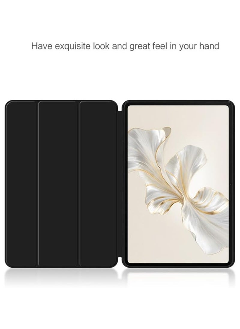 حافظة لجهاز Xiaomi Pad 6S Pro 12.4، [ميزة الوقوف] حافظة واقية مضادة للخدش من مادة TPU، حافظة ذكية رفيعة للغاية بمسند، لجهاز Xiaomi Pad 6S Pro-أسود