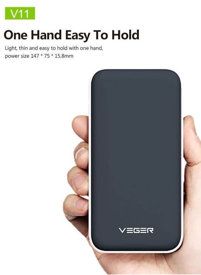 VEGER بنك طاقة 25000 مللي أمبير 185 واط أسود - Image 2