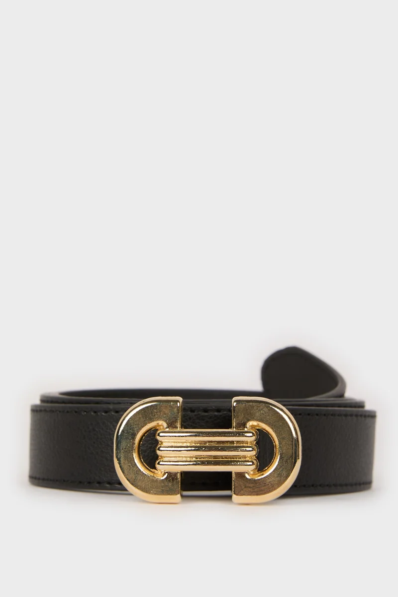 Woman Faux Leather Casual Belt