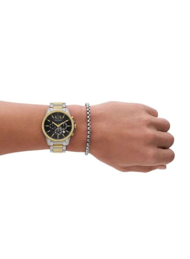 ارماني اكسشينج Men Stainless Steel Chronograph Wrist Watch AX7148SET with Bracelet Set - Image 4