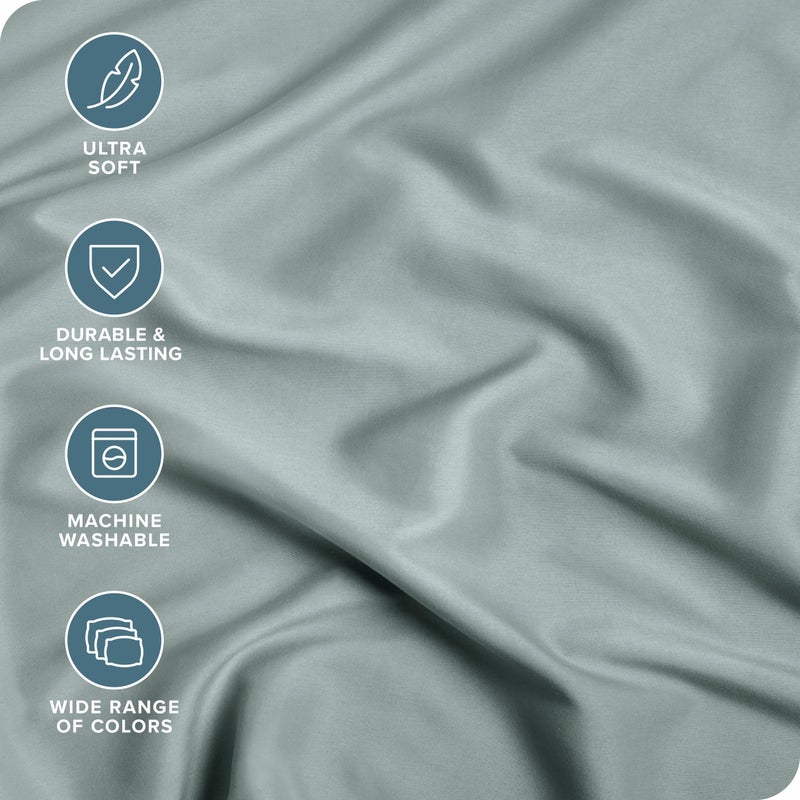 Bare Home Fitted Bottom Sheet Queen Size - Premium 1800 Microfiber - Ultra-Soft Hotel Luxury - Deep Pocket - Durable and Long Lasting (Queen, Sea Spray) - Image 2
