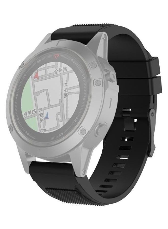NIBEMINENT Silicone Replacement Wrist Strap Watchband With Screwdrivers For Garmin Fenix 5X (26mm) Fenix3 White/Black - Image 3