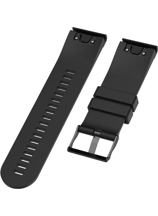 NIBEMINENT Silicone Replacement Wrist Strap Watchband With Screwdrivers For Garmin Fenix 5X (26mm) Fenix3 White/Black - Image 2