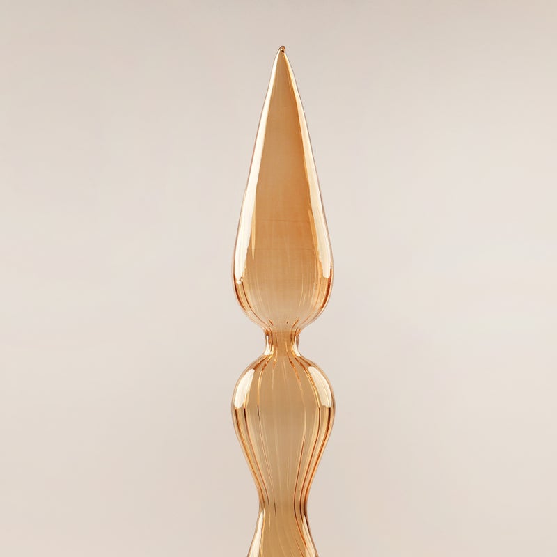 Homez glass Ramadan decorative piece, beige 10.5*10.5*60.5cm - Image 2