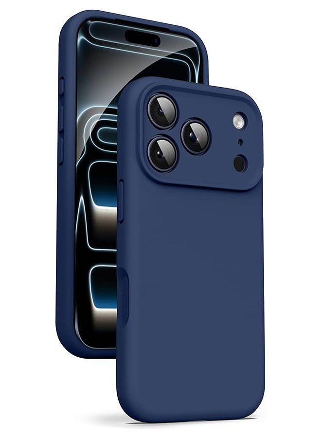 ميدا غطاء سيليكون سائل فاخر لآيفون 17 برو بحماية كاملة للكاميرا وبطانة مايكروفايبر – ملمس ناعم ومقاوم للبصمات - Image 1