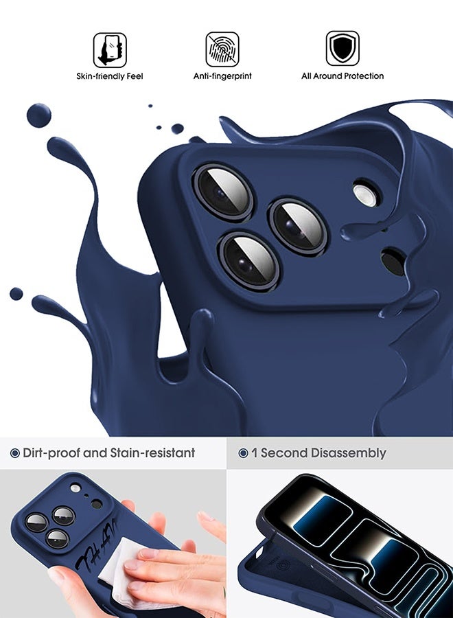 ميدا غطاء سيليكون سائل فاخر لآيفون 17 برو بحماية كاملة للكاميرا وبطانة مايكروفايبر – ملمس ناعم ومقاوم للبصمات - Image 2