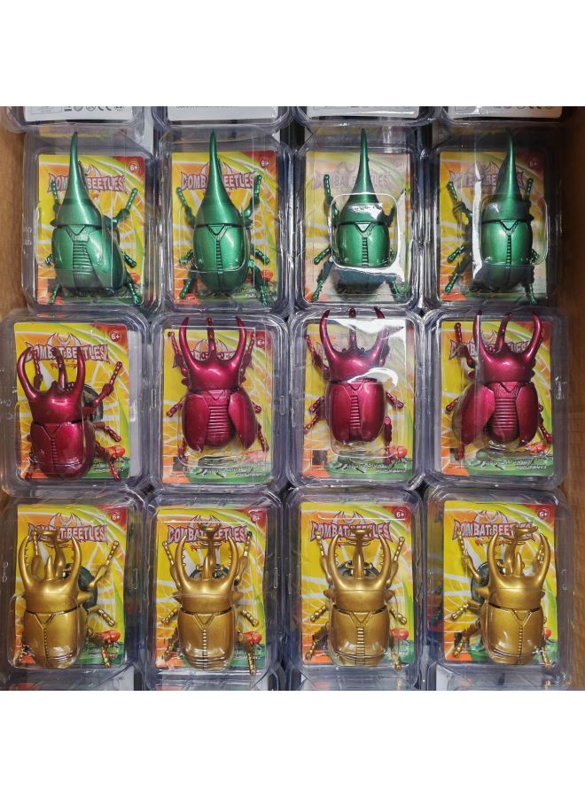 Creative Coil Chain Simulation Fighting Beetle Bees Ladybug Scarab Mono Fairy Insect Model Educational Toys-Color:Green Scarab (37g)  - Image 3