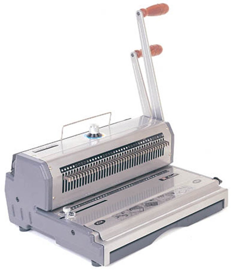 Akiles WireMac-31 Model AWM31 Wire Punch & Binding Equipment, 3:1 Pitch, All 40 Disengaging Dies, Square (0.157″ x 0.157″) Hole Punch, Heavy-Duty, 20 Sheets Single Punching Capacity (20 lbs Paper) - Image 1