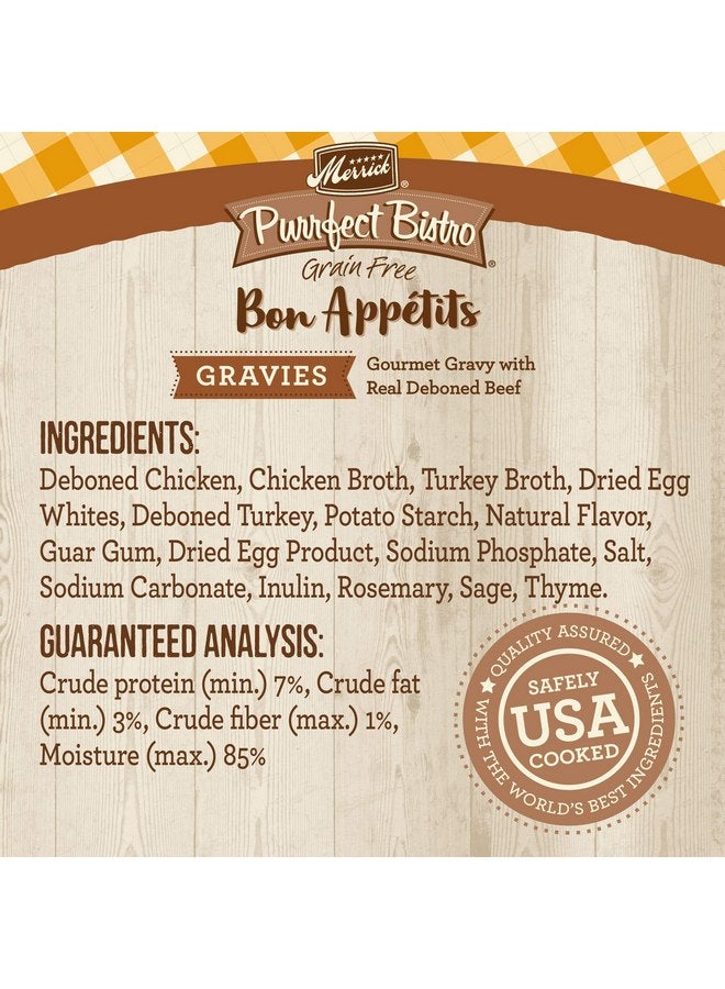 Merrick Purrfect Bistro Bon Appetits Premium Grain Free Wet Cat Food Topper, Chicken Recipe Chunks In Gravy - (Pack of 24) 3 oz. Pouches - Image 4