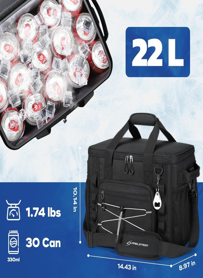 Maelstrom Soft Cooler Bag,Soft Sided Cooler,30 Cans Collapsible Beach Cooler,Ice Chest,Large Leakproof Camping Cooler,Portable Travel Cooler for Kayaking,Grocery Shopping, Black - Image 5