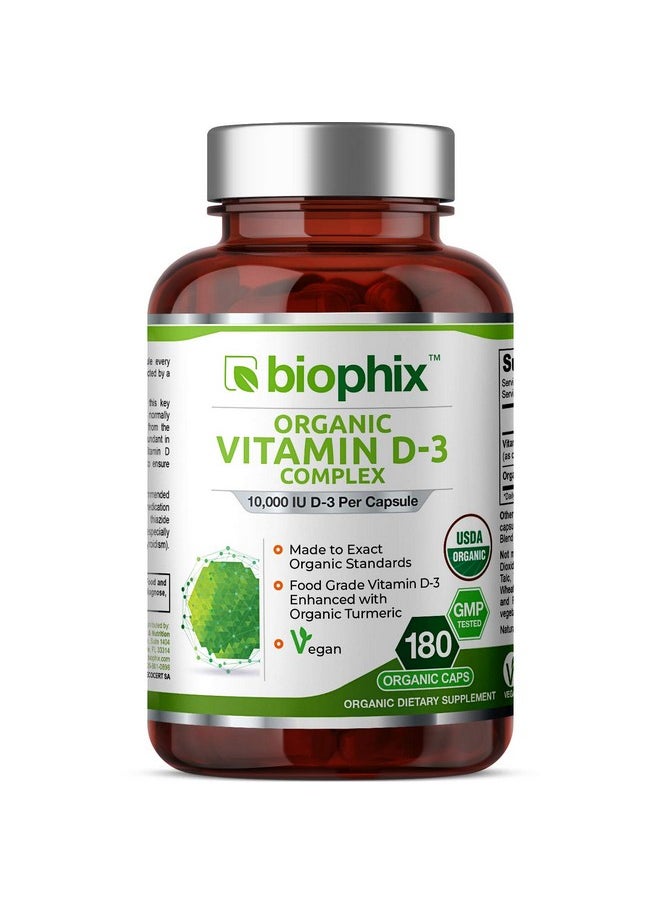 biophix Organic Vitamin D-3 Complex 10000 IU 180 Vcaps with Turmeric - High-Potency Supports Strong Bones Immune Health - pzsku/ZD09335605DA2CDD24305Z/45/_/1739864832/2723aea7-4160-4717-9fdf-633678ff1d26