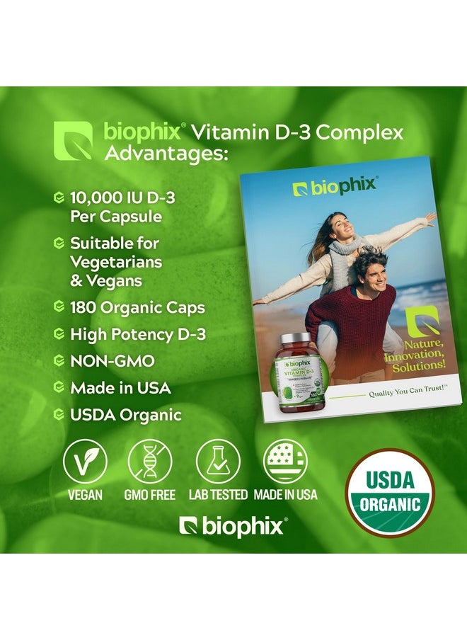 biophix Organic Vitamin D-3 Complex 10000 IU 180 Vcaps with Turmeric - High-Potency Supports Strong Bones Immune Health - pzsku/ZD09335605DA2CDD24305Z/45/_/1739864850/2ff94ccb-2257-485b-91fd-665e02f3668c