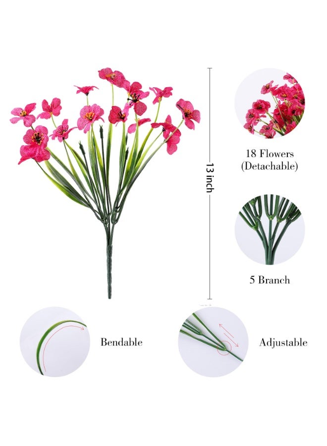 24 Bundles Artificial Flowers for Outdoor,No Fade Fake Plastic Flowers Faux Plants for Decoration Hanging Planters Indoor Outside Garden Porch Window Box Home Wedding Farmhouse - Image 2