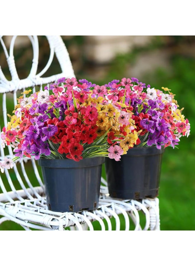 24 Bundles Artificial Flowers for Outdoor,No Fade Fake Plastic Flowers Faux Plants for Decoration Hanging Planters Indoor Outside Garden Porch Window Box Home Wedding Farmhouse - Image 5