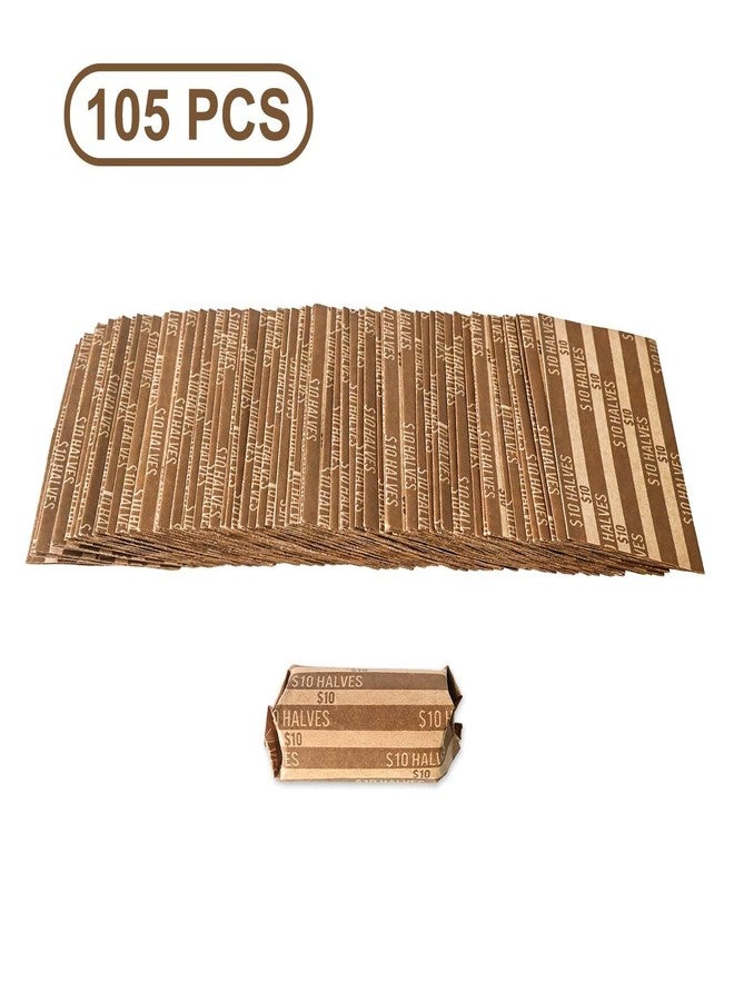 L LIKED 105 Pcs Tubular Coin Wrappers, Half Dollar Coins, 10 Flat Striped Coin Wrappers, Pop-Open Wrappers - Half Dollar - Image 3