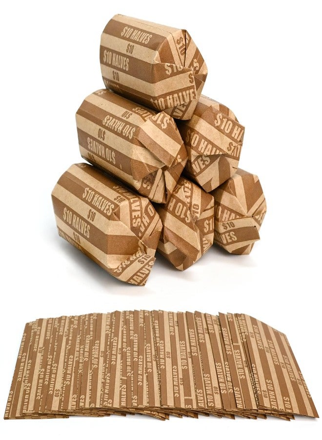 L LIKED 105 Pcs Tubular Coin Wrappers, Half Dollar Coins, 10 Flat Striped Coin Wrappers, Pop-Open Wrappers - Half Dollar - Image 1