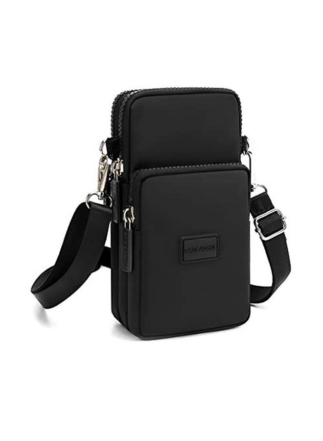 PALAY PALAY® Small Crossbody Phone Bag for Women Mini Wallet Shoulder Crossbody Phone Bag with Earphone Cable Hole Wallet Clutch Bag for Women, Black  - Image 1