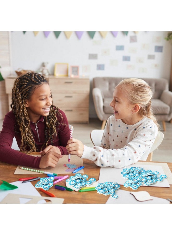 ANGOLIO 60 Pcs Winter Snowflake Mini Erasers For Kids Assortment Xmas Mini Pencil Erasers Christmas Snowflake Erasers For School Student Xmas Gift Party Favors Homework Reward Classroom Prizes Gift - Image 5