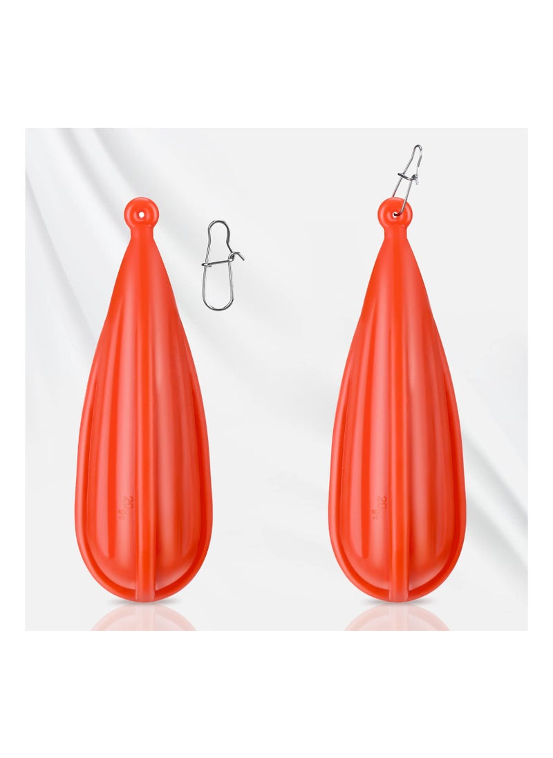 KASTWAVE - 6 Pieces Fishing Practice Plugs, Orange Casting Practice Plugs in Mixed Sizes Bait Casting Practice Plugs Lightweight Bait Casting Practice Plugs Fishing Practice Plugs Designed for Fishing Beginners - Image 1