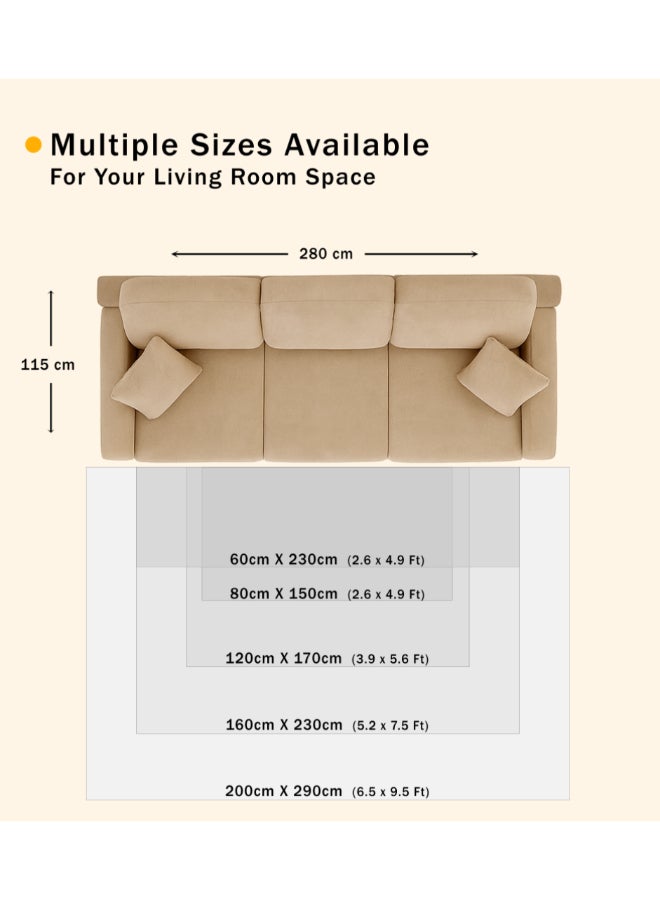 ايست من نون سجادة سجاد متاهة بتصميم مخطط رمادي داكن | الحجم - 60x230 سم - 2x7.5 قدم - Image 5
