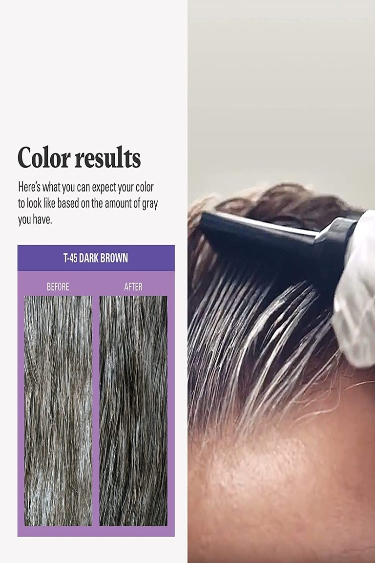 Just For Men Touch of Gray, Hair Coloring with Comb Applicator - Dark Brown - Image 3