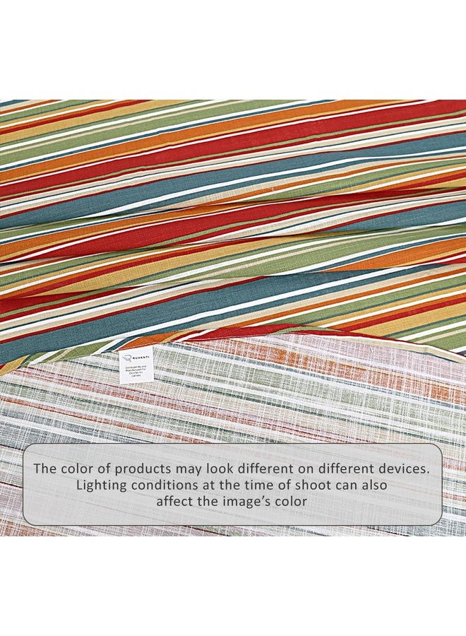 RUVANTI Round Tablecloth 70 Inch for 3-6 Feet Tables, Round Table Cover Stain Resistant, Washable. Perfect for Indoor, Outdoor Tablecloth, Kitchen, Dining, Wedding Parties, Holiday - Multi Stripe - Image 4