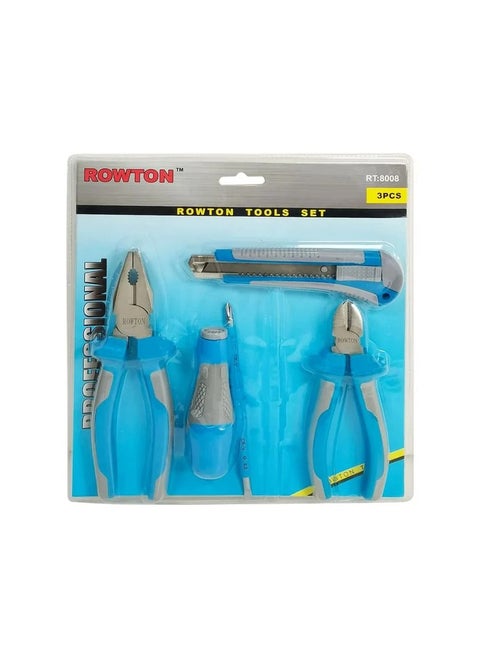 Tools Set 3 Pieces Plier And Two Way Screwdriver And Sheet Metal Cutter RT8008