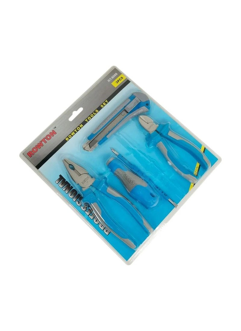Tools Set 3 Pieces Plier And Two Way Screwdriver And Sheet Metal Cutter RT8008