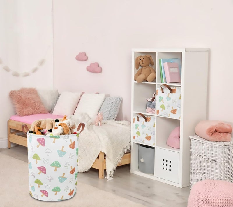 CLOCOR Rectangular Storage Basket,Waterproof Gift Basket,Room Decor(Mushroom) - Image 5