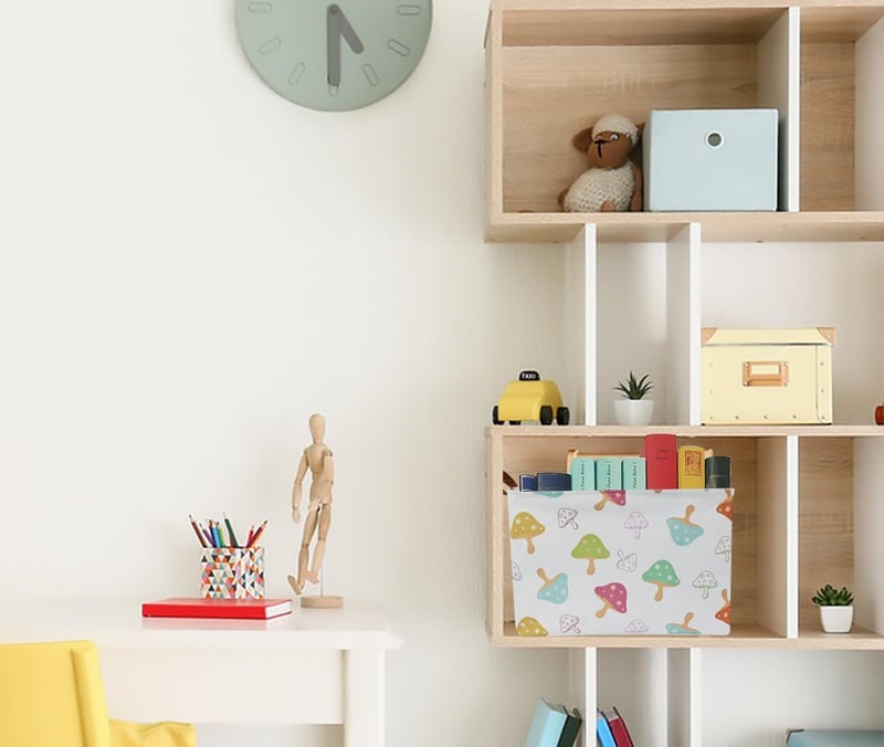 CLOCOR Rectangular Storage Basket,Waterproof Gift Basket,Room Decor(Mushroom) - Image 3