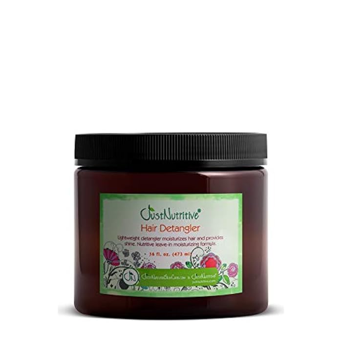 Just Nutritive Natural Detangler | Ultra Concentrated Cream | Rich in Vitamins | Protects hair | Naturally Blended Formula | Enriched With Pure Ingredients 16 fl oz