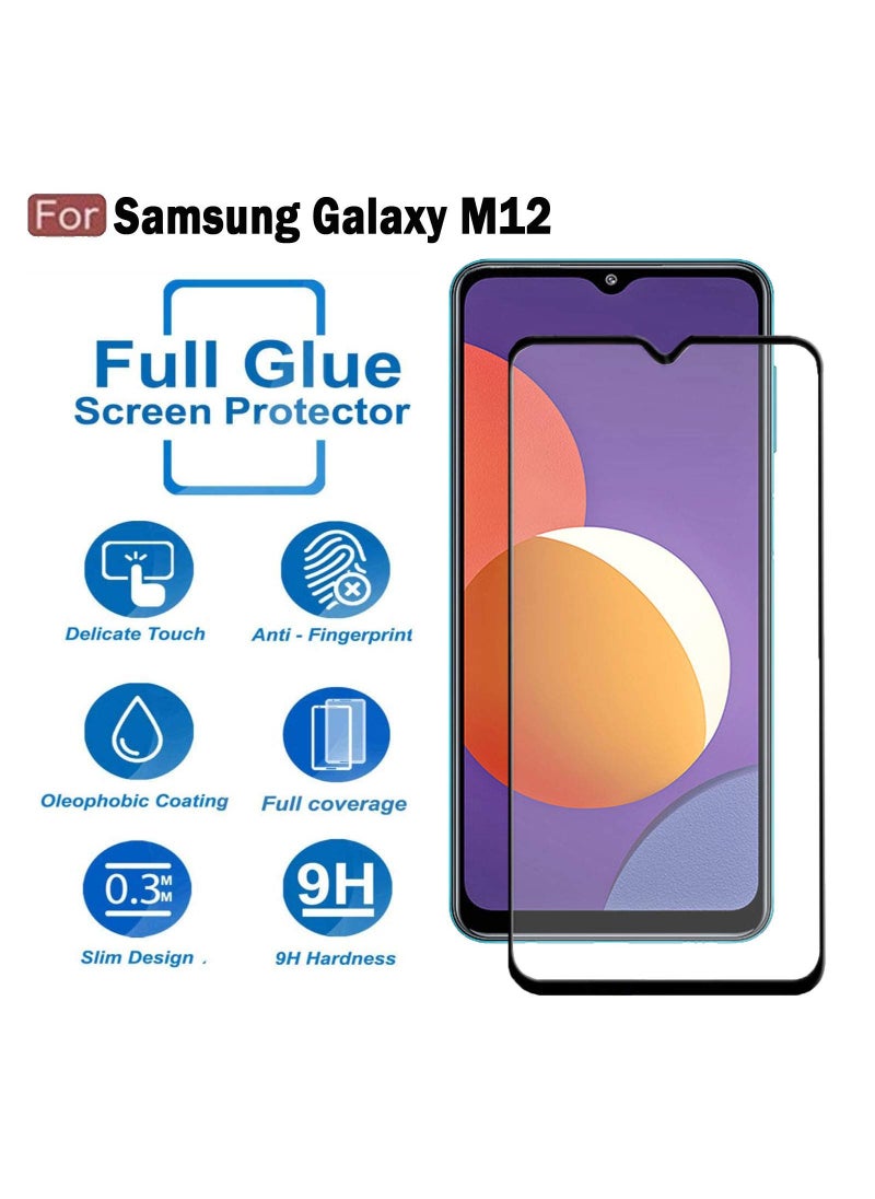 Samsung Galaxy M12 / A12 / A32 5G / M32 5G / M02 / M02s / A02 / A02s / A03s / F12 Screen Protector Glass Full Glue Edge-to-Edge Screen Protector