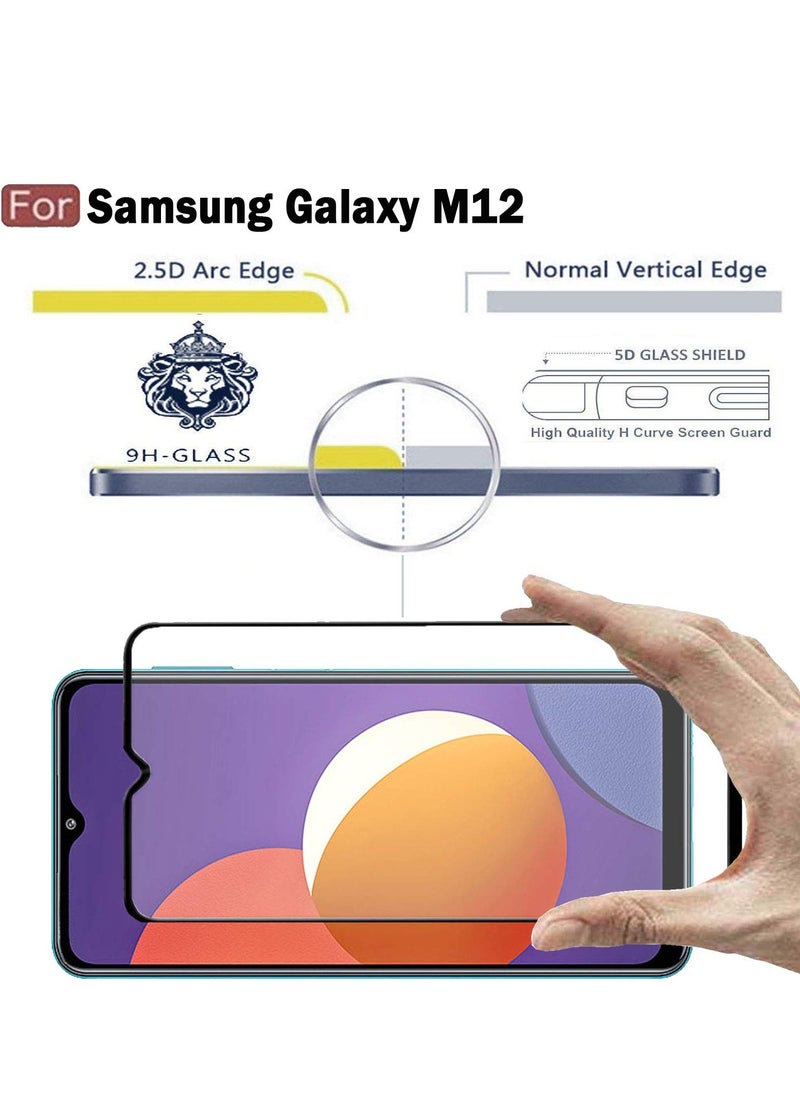 Samsung Galaxy M12 / A12 / A32 5G / M32 5G / M02 / M02s / A02 / A02s / A03s / F12 Screen Protector Glass Full Glue Edge-to-Edge Screen Protector