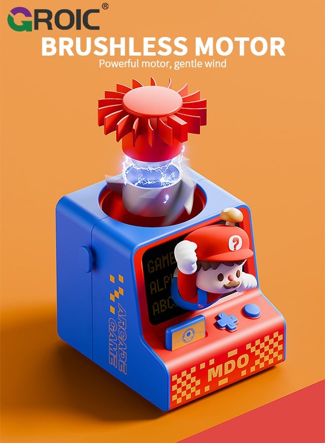 GROIC Super Plumber Neck Fan, Portable Mini Fan For Students Battery Handheld Fan, Rechargeable Small Fan, Outdoor Ventilador Cooling USB Game Console Fan - Image 5