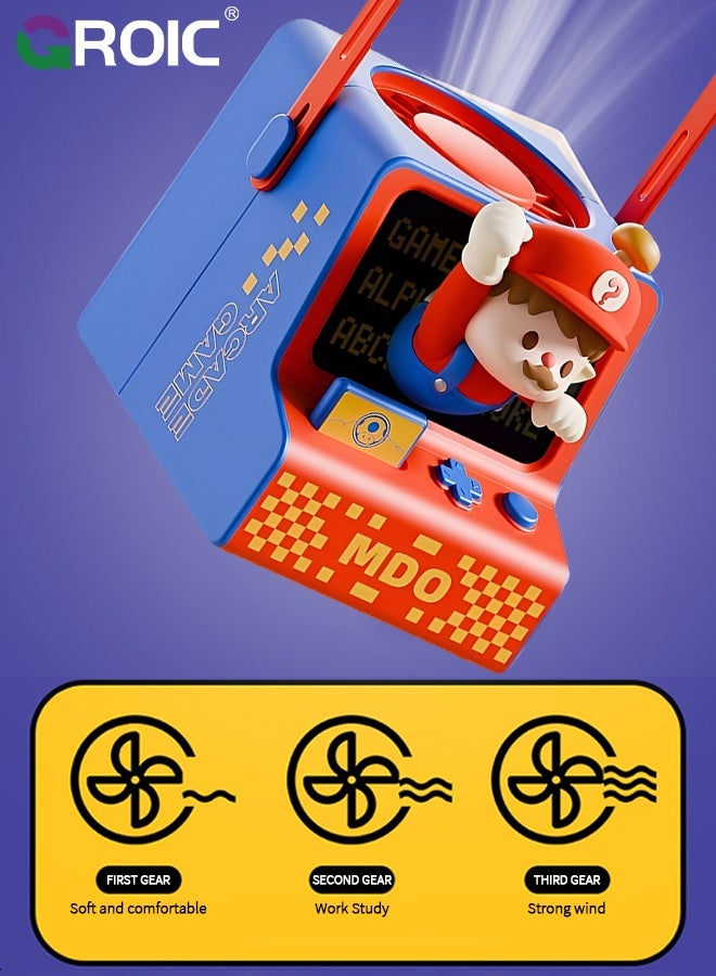 GROIC Super Plumber Neck Fan, Portable Mini Fan For Students Battery Handheld Fan, Rechargeable Small Fan, Outdoor Ventilador Cooling USB Game Console Fan - Image 4