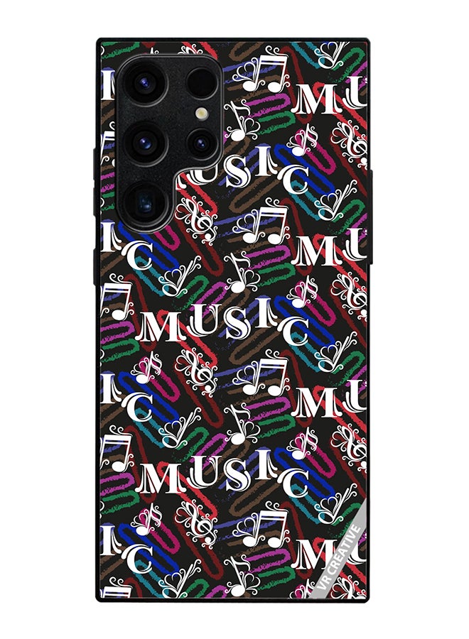 VR CREATIVE Protective Case Cover For Samsung Galaxy S25 Ultra Music Pattern Design Multicolour