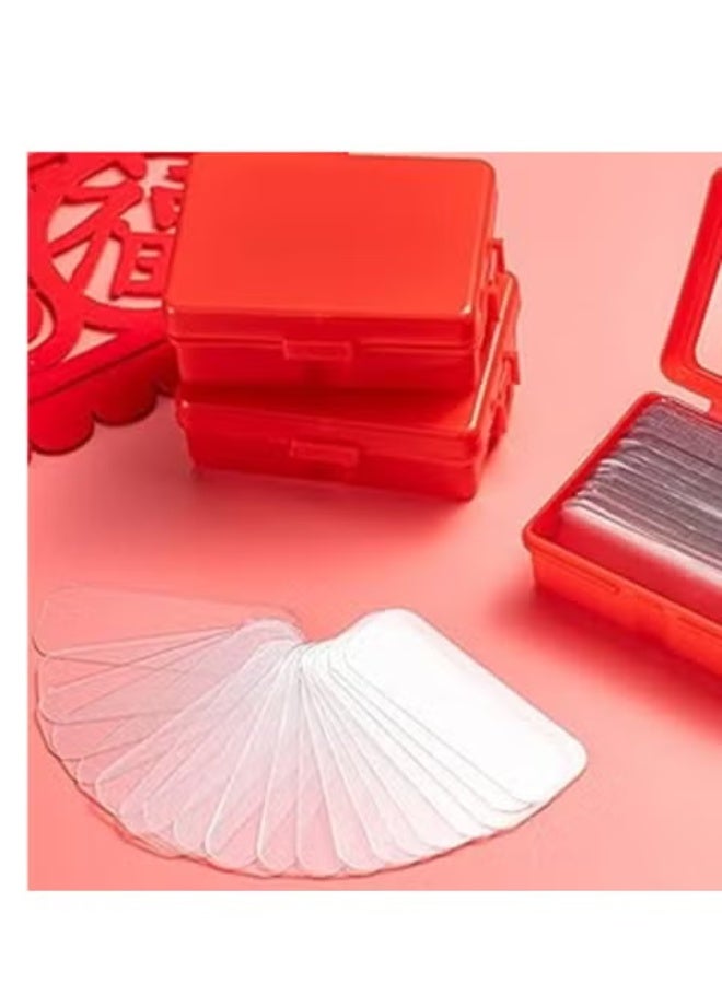 Medical-grade, transparent double-sided tape for velvet garments, 60 pieces - fastens dresses, linings, and hijabs; invisible double-sided adhesive, safe for fabric and leaves no residue. - Image 3