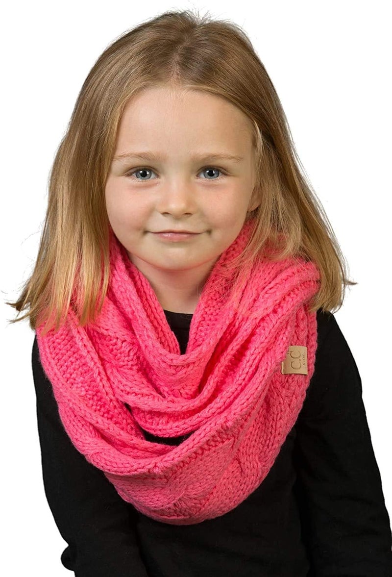 Funky Junque Kids Winter Scarf – Toddler Girl Neck Warmer, Baby Infinity Scarf, Warm Balaclava for Kids, Soft Girls Scarves - Image 1