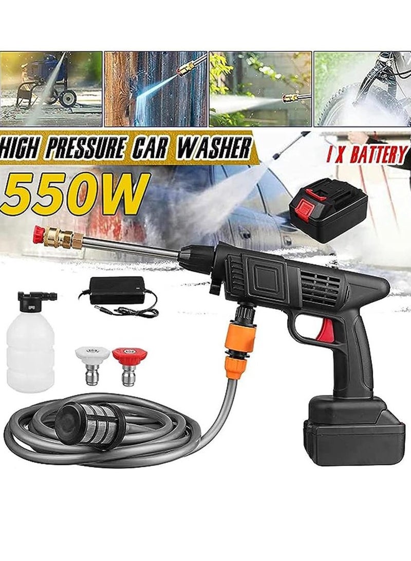 Cordless Pressure Washer - Handheld 50PSI Electric Pressure Cleaner with Battery and Charger 48V 1500mAh Rechargeable Pressure Washer for Washing Cars, Watering Flowers, Cleaning Floors - Image 3