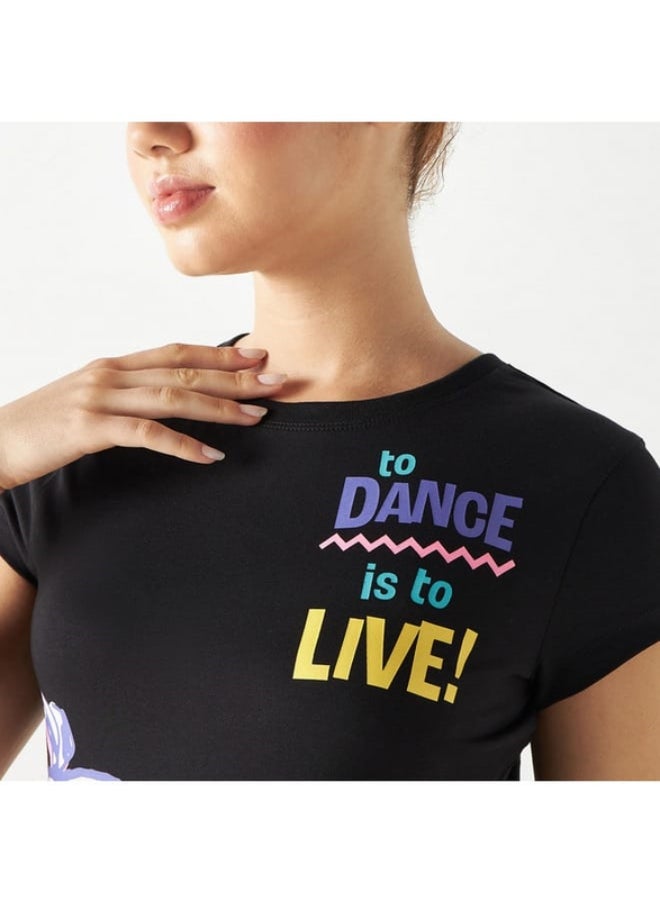 SP Characters Peanuts Print Round Neck T-shirt with Short Sleeves  - Image 2
