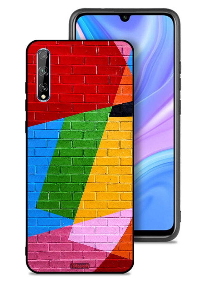 Tolwak Huawei P Smart S Protective Case Cover Colorful Wall Painting - Image 1