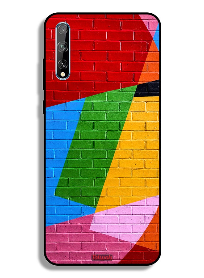 Tolwak Huawei P Smart S Protective Case Cover Colorful Wall Painting - Image 2