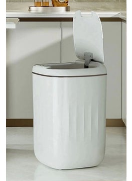 Chef Desing Baysa Smart Technological Trash Can Automatic Open Close Sensor Kitchen Bathroom Home 20L White-Black  - Image 3