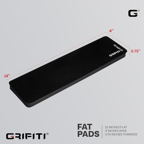 GRIFITI Fat Wrist Pad 14 X 4 X 075 Inch Computer Keyboard Rest Support for Tenkeyless Ergonomic Gaming Wrists Rests Pads Desk Keyboards Resting Accessories for Carpal Tunnel Black Nylon - Image 3