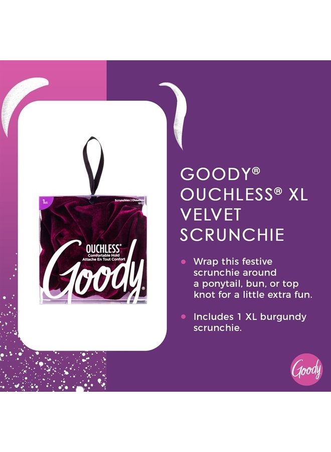 Goody Holiday Ball XL Scrunchies - 1 Count - Ouchless Comfortable Hold Hair Accessories for Men, Women, Boys and Girls to Style With Ease and Keep Your Hair Secured - For All Hair Types - Image 2