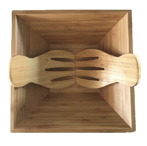 JB HOME COLLECTION JB Home Collection 4563 Large Bamboo Salad Bowl Set with 2 pieces Salad Hand Server Forks  Great for Serving Fruit Salad Pasta Wood Brown 11x11 
