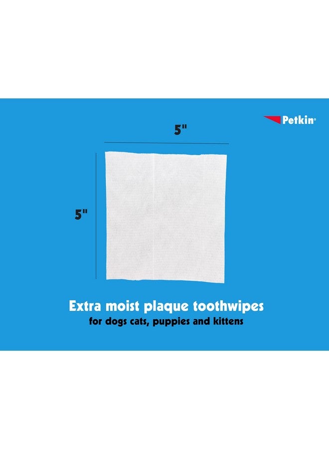 بيتكين مناديل تنظيف الأسنان للقطط والكلاب من Petkin، 40 منديلًا (بنكهة النعناع المنعش) - تركيبة طبيعية تنظف الأسنان واللثة وتنعش النفس - للاستخدام اليومي - عناية مريحة بأسنان الكلاب - عبوة واحدة من 40 منديلًا - Image 5
